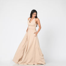 Load image into Gallery viewer, Halter Crop Top &amp; Flared Skirt Set

