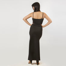 Load image into Gallery viewer, Mock Wrap Evening Gown w/ Frill

