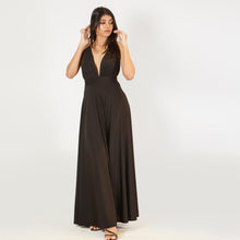 Load image into Gallery viewer, Grecian Plunge Criss Cross Back Evening Gown
