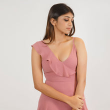 Load image into Gallery viewer, One Sided Frill Top Evening Gown

