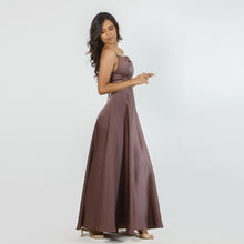 Load image into Gallery viewer, Tie Back Satin Evening Gown
