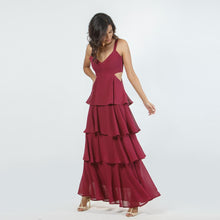 Load image into Gallery viewer, Tiered Side Cut-Out Evening Dress
