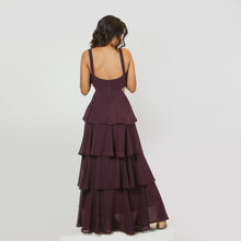 Load image into Gallery viewer, Tiered Side Cut-Out Evening Dress
