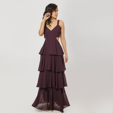 Load image into Gallery viewer, Tiered Side Cut-Out Evening Dress
