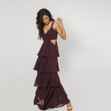 Load image into Gallery viewer, Tiered Side Cut-Out Evening Dress
