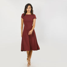 Load image into Gallery viewer, Boat Neck Tie Back Midi Dress
