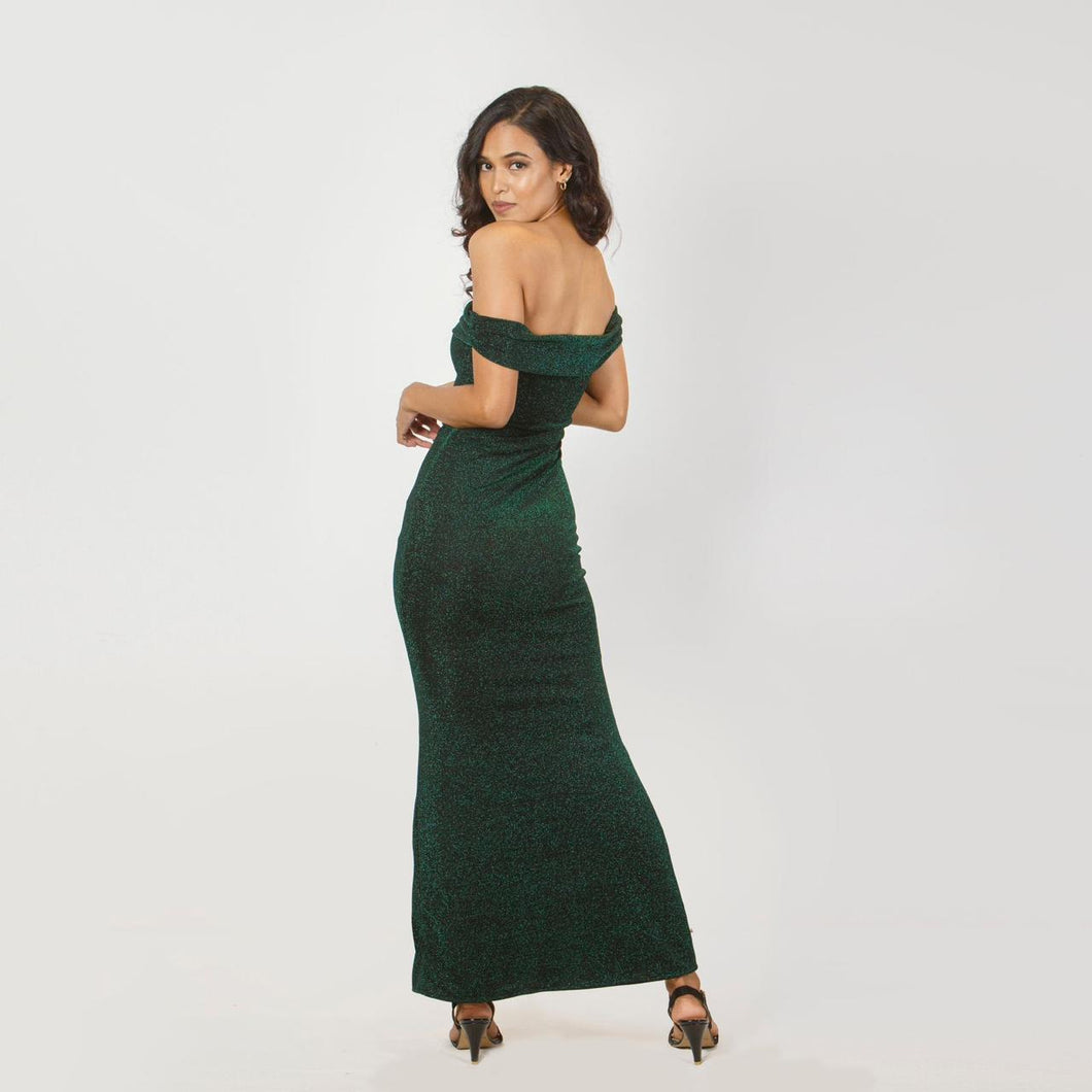 Off Shoulder Fishtail Evening Gown