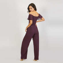 Load image into Gallery viewer, Off Shoulder Frill Sleeve Jumpsuit
