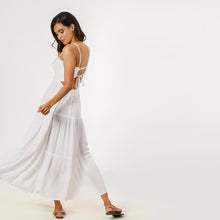 Load image into Gallery viewer, Tie Back Cotton Summer Dress

