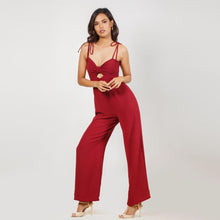 Load image into Gallery viewer, Bow Front Tie Up Jumpsuit
