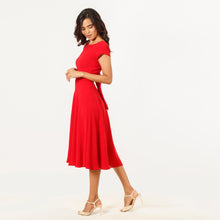 Load image into Gallery viewer, Boat Neck Tie Back Midi Dress
