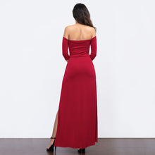 Load image into Gallery viewer, Off Shoulder Draped Evening Gown
