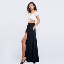 Load image into Gallery viewer, Flared Mock Wrap Skirt
