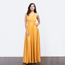 Load image into Gallery viewer, Grecian Plunge Halter Evening Gown
