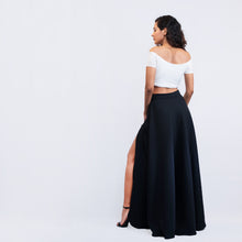 Load image into Gallery viewer, Flared Mock Wrap Skirt
