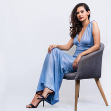 Load image into Gallery viewer, Grecian Plunge Neck Evening Gown
