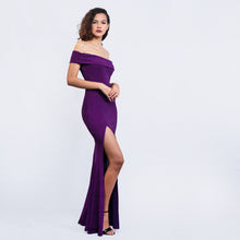 Load image into Gallery viewer, Sparkle One Arm Off The Shoulder Evening Gown
