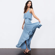 Load image into Gallery viewer, Frill Open Back Evening Gown
