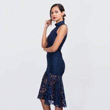 Load image into Gallery viewer, Frill Bottom Lace Evening Dress

