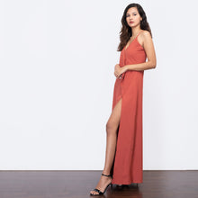 Load image into Gallery viewer, Frill Front High Slit Evening Gown
