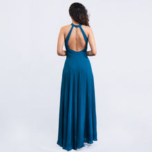 Load image into Gallery viewer, High Neck Open Back Evening Gown
