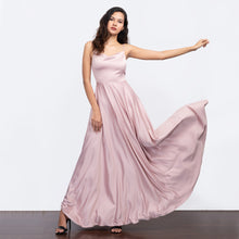 Load image into Gallery viewer, Tie Back Satin Evening Gown
