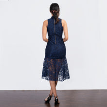 Load image into Gallery viewer, Frill Bottom Lace Evening Dress
