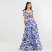 Load image into Gallery viewer, Jacquard Crop Top &amp; Flared Skirt Set
