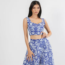 Load image into Gallery viewer, Jacquard Crop Top &amp; Flared Skirt Set
