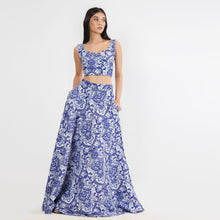 Load image into Gallery viewer, Jacquard Crop Top &amp; Flared Skirt Set
