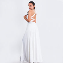 Load image into Gallery viewer, Criss Cross Back Flared Evening Gown
