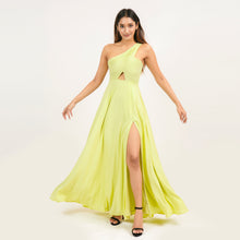 Load image into Gallery viewer, One Shoulder Front Cut-Out Evening Gown
