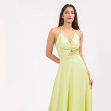 Load image into Gallery viewer, Halter Tie Back Evening Dress w/o Slits
