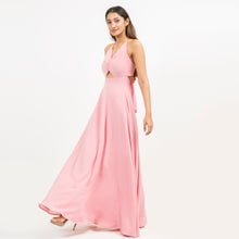 Load image into Gallery viewer, Halter Tie Back Evening Dress w/o Slits
