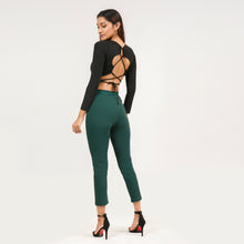 Load image into Gallery viewer, Boat Neck Criss Cross Back Crop Top
