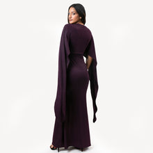 Load image into Gallery viewer, Cape Sleeved Kaftan Sparkle Evening Gown
