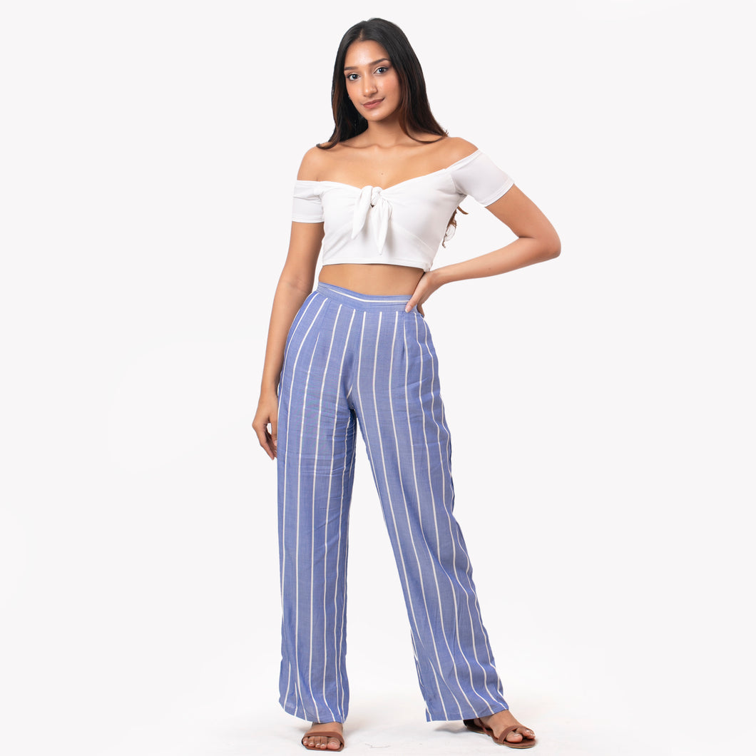 Straight Cut Striped Pants
