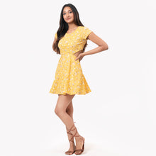 Load image into Gallery viewer, Floral Cut-Out Skater Dress
