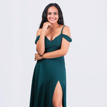 Load image into Gallery viewer, Cold Shoulder Flared Evening Gown
