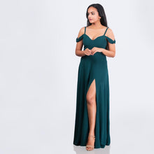 Load image into Gallery viewer, Cold Shoulder Flared Evening Gown
