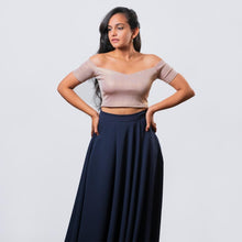 Load image into Gallery viewer, Shimmer Off Shoulder Crop Top
