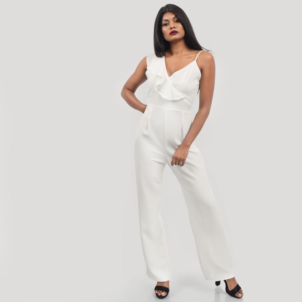 One Sided Frill Top Jumpsuit