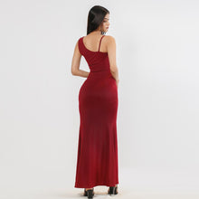 Load image into Gallery viewer, Asymmetric Gathered Evening Gown Sparkle
