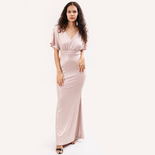 Load image into Gallery viewer, V Neck Butterfly Sleeve Evening Gown

