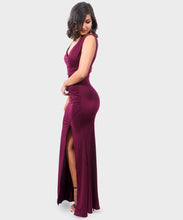 Load image into Gallery viewer, Asymmetric Gathered Evening Gown Sparkle
