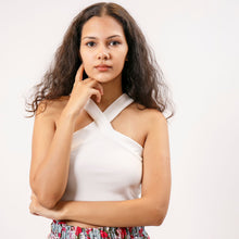 Load image into Gallery viewer, Halter Cross Crop Top
