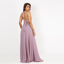 Load image into Gallery viewer, Halter Tie Back Evening Dress w/o Slits

