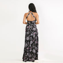 Load image into Gallery viewer, High Neck Tie Back Floral Maxi
