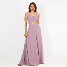 Load image into Gallery viewer, Halter Tie Back Evening Dress w/o Slits

