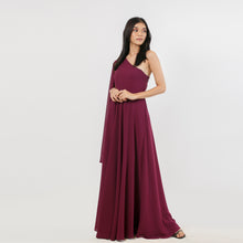 Load image into Gallery viewer, One Shoulder Flared Sleeve Evening Gown
